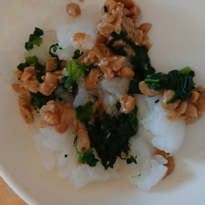 離乳食中期 納豆とほうれん草粥 レシピ 作り方 By ぱちくりさん 楽天レシピ 離乳食中期 納豆とほうれん草粥 レシピ 作り方 By ぱちくりさん 楽天レシピ